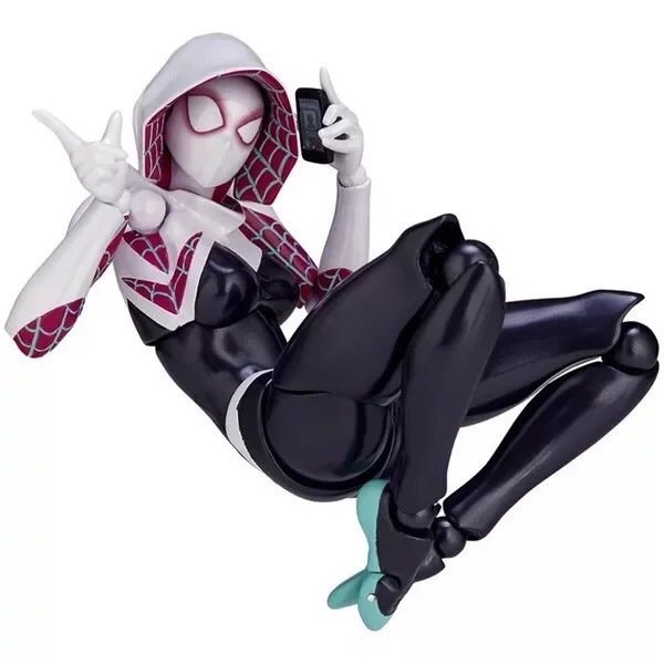 漫世界 山口式 004女蜘蛛俠 Gwen 格溫 可動手辦模型擺件盒裝動漫