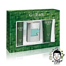 《小平頭香水店》GUESS 同名男性淡香水禮盒(淡香水75ML+沐浴膠200ML+體香噴霧226ML)