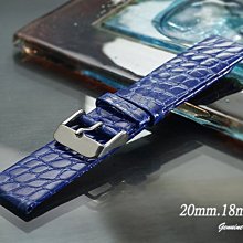 【時間探索】 進口純正鱷魚皮薄型錶帶 ( 20mm.18mm )