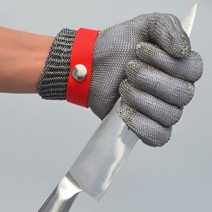 防割手套鋼絲手套切割割驗廠金屬軟絲不銹鋼鐵手套單只包裝