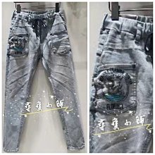 $尋寶小舖$ 正韓直送 YANU JEANS 鬆緊腰頭可愛鴨口袋單寧牛仔休閒褲n.786