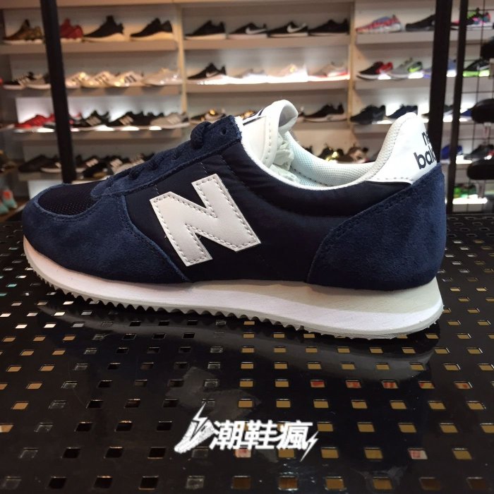 {潮鞋瘋} NEW BALANCE NB 220系列 復古慢跑鞋 藍色 白N 情侶款(女)段 U220NV