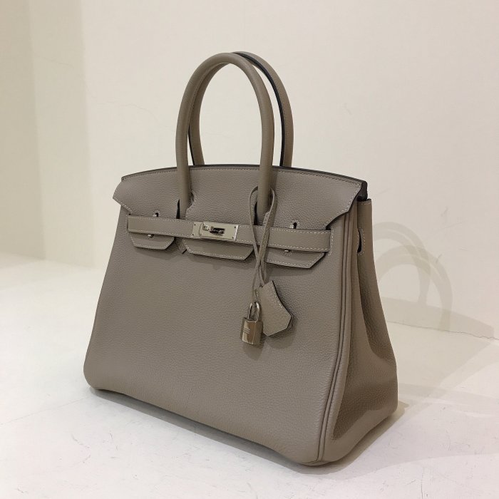 Hermes Birkin 30 Togo 銀釦 18 Etuope 大象灰《精品女王全新&二手》