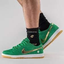 代購】Nike SB Dunk Low Shamrock 綠金低幫休閒百搭滑板鞋BQ6817-303男