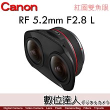 預購 Canon RF 5.2mm F2.8 L DUAL FISHEYE 紅圈雙魚眼 180度 VR 影視製作／R5