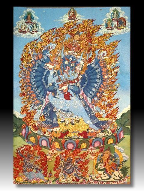 【 金王記拍寶網 】S1616  中國西藏藏密佛像刺繡唐卡  刺繡 (大)一張 完美罕見~