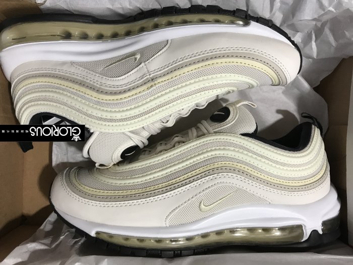 NIKE W AIR MAX 97 玫瑰粉米白金氣墊女運動917646-004【GLORIOUS潮鞋