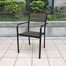 [兄弟牌戶外休閒傢俱]鋁合金塑木椅(深咖啡色)/ 1張~不生鏽，塑木超耐用疊起好收~餐飲營業自用，亦有整組桌椅商品選購。