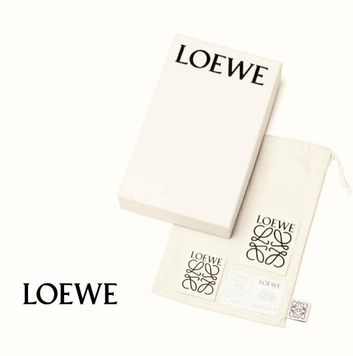 LOEWE ►Vertical 拼色 撞色 ( 深灰藍色×棕色 ) 真皮 兩摺長夾 錢包 皮夾 中性款｜100%全新正品｜特價!