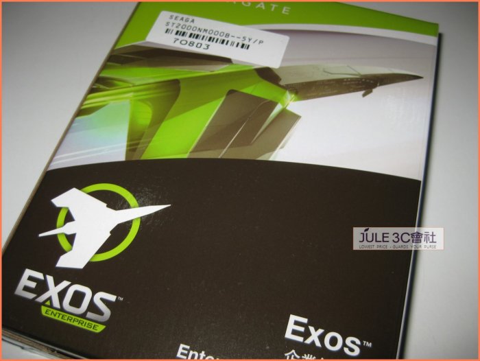 JULE 3C會社-Seagate Exos ST2000NM0008 2TB 全新/3.5吋/7200轉/企業級 硬碟