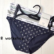 (M)☆【NG挖寶區女生館】☆【Calvin Klein滿版LOGO+素色三角內褲】☆【NGCKGU003G1】三件組