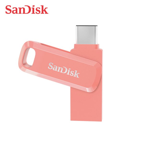 SanDisk Ultra GO 蜜桃橘 OTG 旋轉隨身碟 256G (SD-DDC3-PC-256G)