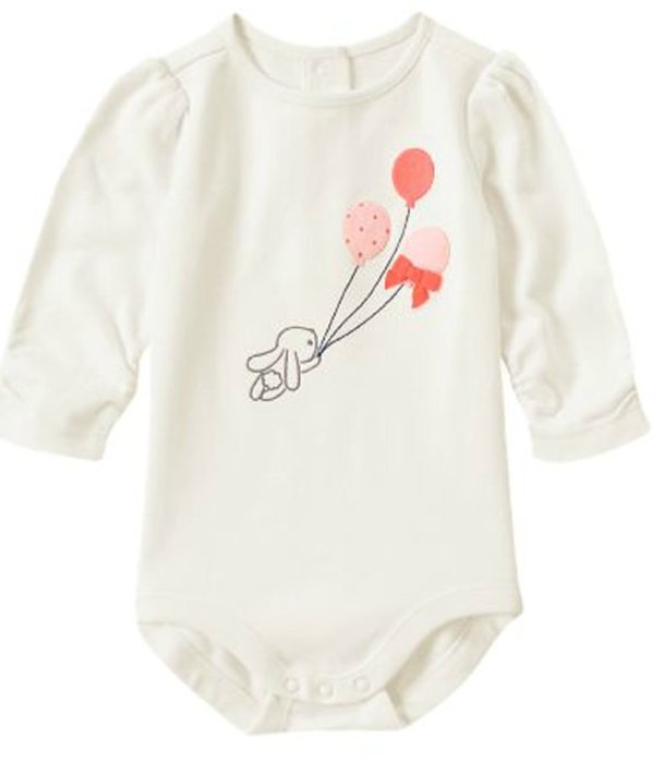 *DORA BABY*Gymboree全新正貨 18-24M 女寶寶長袖包屁衣 (白色+氣球)【現貨】