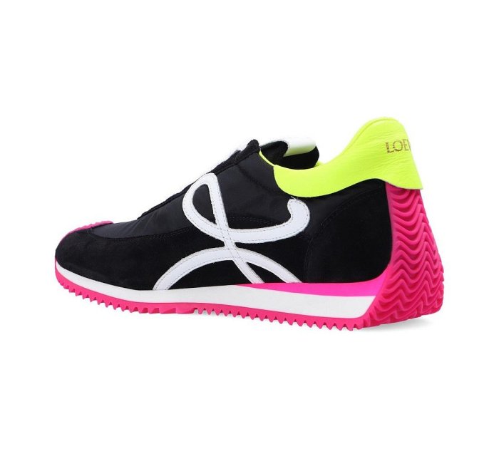 [全新真品代購] LOEWE 黑粉紅色 異材質拼接 運動鞋 / 休閒鞋 (FLOW)