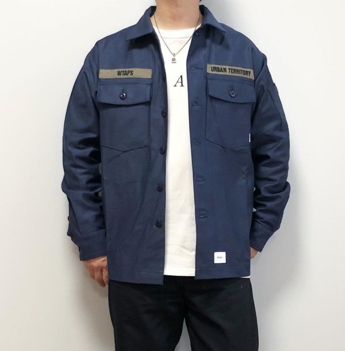 Wtaps 20AW BUDS LS / COTTON. SATIN 兩袋軍裝襯衫深藍黑色軍綠| Yahoo