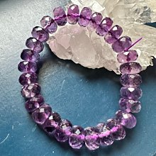 小極品-天然雙色 紫水晶 超大11mm+鑽石刻面盤珠（單圈）手珠手鍊DIY串珠•點點水晶•