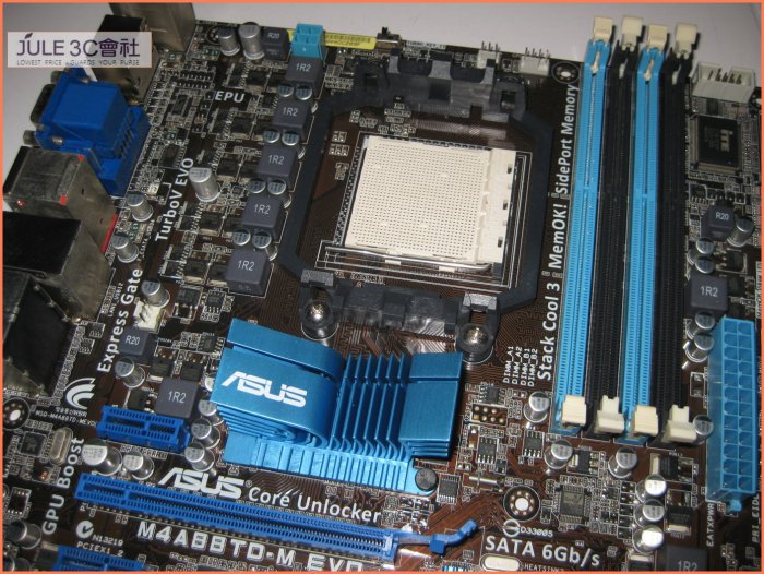 JULE 3C會社-華碩ASUS M4A88TD-M EVO AMD 880G/D3/防突波/MATX/AM3 主機板