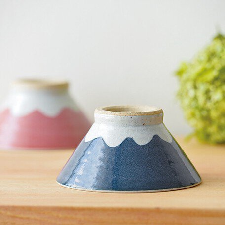 日本製 富士山碗 飯碗 12cm 赤富士/青富士 碗 陶瓷餐碗 情侶碗 夫妻碗
