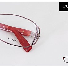 【My Eyes 瞳言瞳語】Furla 義大利品牌 玫瑰粉金屬光學眼鏡 歐風典雅質感 優雅淑女款 (VU4279)