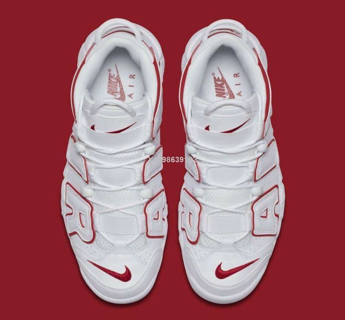 【朝朝小鋪】【代購】Nike Air More Uptempo 白紅 大air 增高 氣墊運動百搭籃球鞋 921948-102 男女鞋