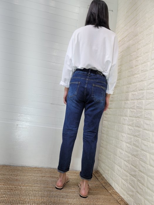 正韓korea韓國製Tony星星假刷破側車線彈性丹寧牛仔褲765現貨 小齊韓衣