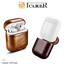 --庫米--ICARER Apple AirPods 復古油蠟真皮保護套 藍芽耳機保護套 收納套