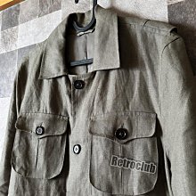 Retro CLUB【一元起標】【二手】訂製款 Baird McNutt 愛爾蘭亞麻 Safari Jacket 獵裝夾克 W24512