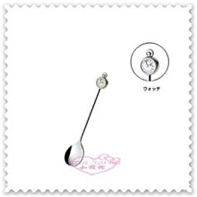 ♥小花花日本精品♥ 茶匙 點心湯匙 湯匙 時鐘造型 小湯匙(單一支) 11173106