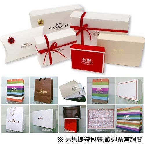 COACH 拉鍊皮夾長夾真皮壓印C LOGO黑色100%保證正品附發票