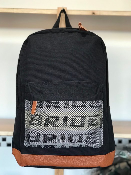 (I LOVE樂多)BRIDE SPARCO TAKATA JDM 後背包 藍底 藍色LOGO背帶 淺灰色