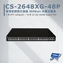 昌運監視器 CS-2648XG-48P 6埠SFP Gigabit + 48埠 Gigabit PoE+管理型網路交換器