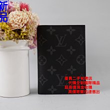 優買二手精品名牌店 LV M64501 黑 原花 護照夾 筆記本 信用卡夾 全新