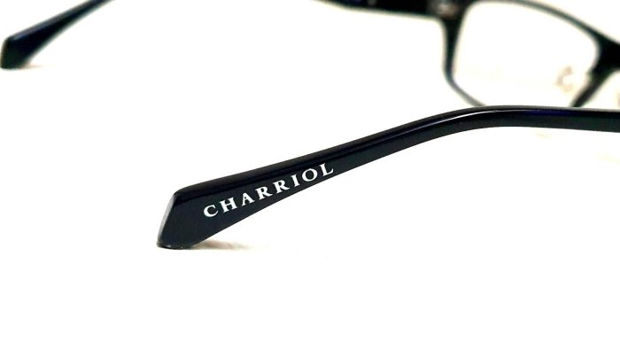 《一元起標無底價》 𝐂𝐇𝐀𝐑𝐑𝐈𝐎𝐋夏利豪 公司貨 黑色鏡框 低調經典 Ｃ字標誌LOGO 光學眼鏡 I14 I15 LV GUCCI