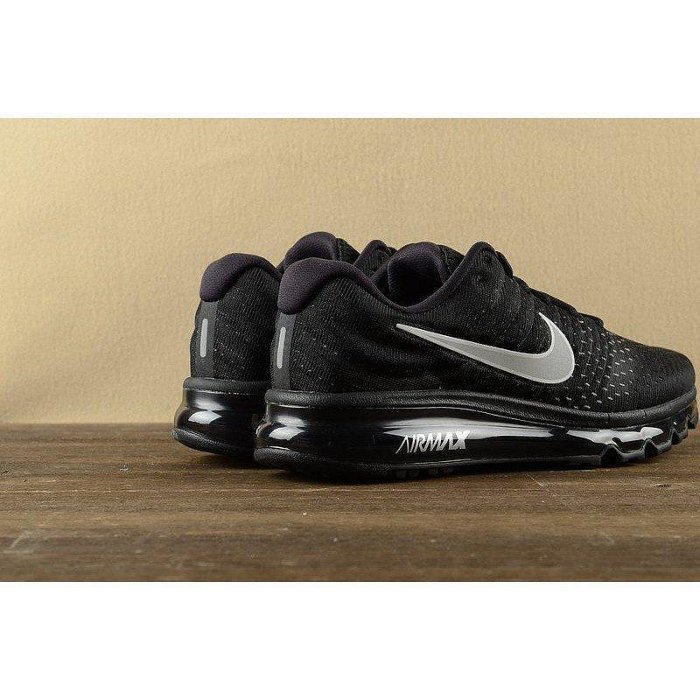 NIKE AIR MAX 2017 849559-001 氣墊鞋 黑色 白勾 編織 網面