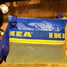 IKEA 環保布袋材質小抖包/郵差包 (藍色)