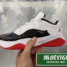 南🔥2022 11月 NIKE AIR JORDAN 11 CMFT LOW GS 女款 白黑紅 CZ0907-102