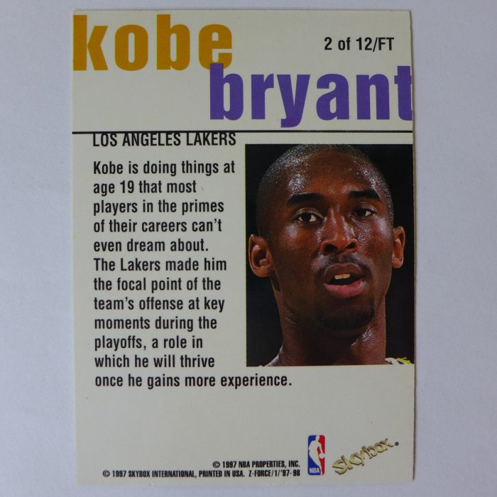 ~ Kobe Bryant ~1997年Z-Force 名人堂/小飛俠/黑曼巴/布萊恩 毛毛蟲設計.NBA特殊卡