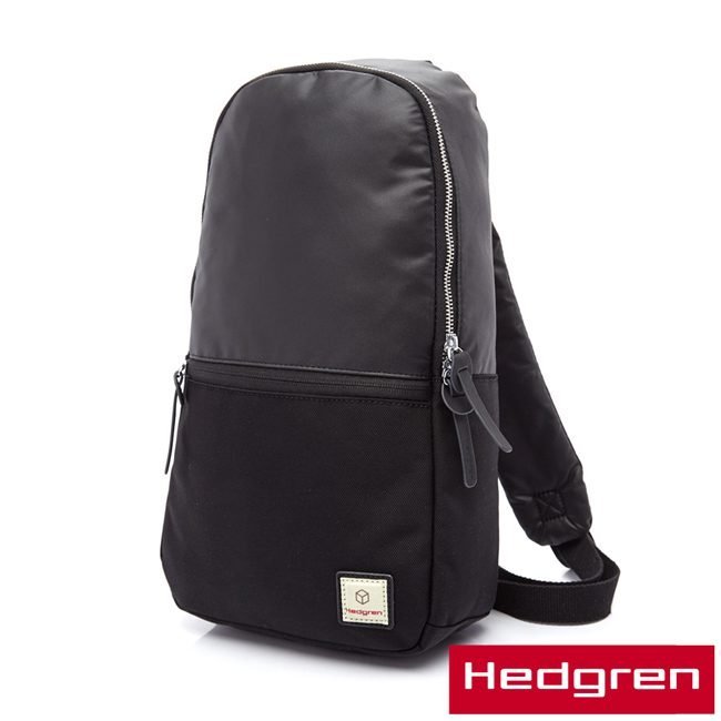 HEDGREN 真品HBPM 摩登學院系列超實用單肩後背包-黑色