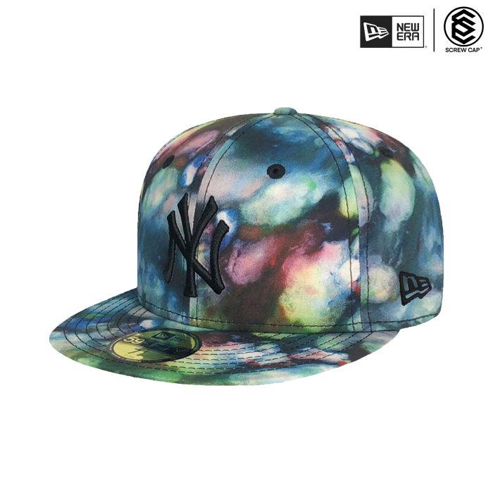 NEW ERA X 倫敦藝術自由 59FIFTY 5950 MLB 洋基 NY 光點 藍綠 棒球帽 ⫷ScrewCap⫸