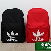 南◇現 ADIDAS 愛迪達 運動後背包 基本款 三葉草 軟布材質 黑白AY7749 紅白AY7750