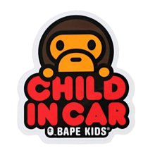 【日貨代購CITY】BAPE APE BABY MILO CHILD IN CAR STICKER 車用 貼紙 現貨