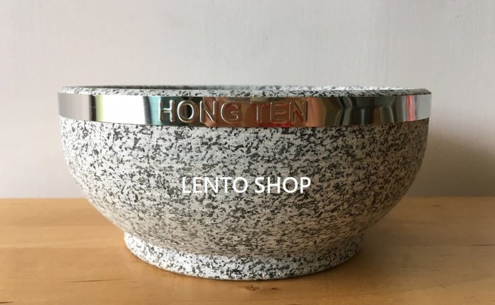 LENTO SHOP - 韓式天然石石頭碗石鍋石碗石鍋拌飯鍋Stone Pot 18公分