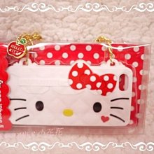 ♥小花花日本精品♥Hello Kitty 臉頭造型菱格紋提包型iphone5/5S專用保護殼手機殼21056802