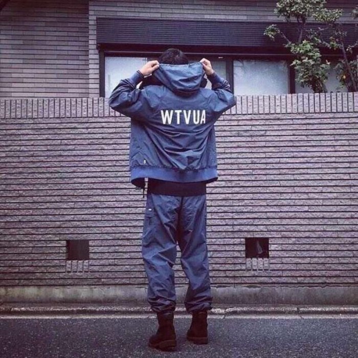 18AW wtaps incom jacket 灰藍/黑 連帽外套 風衣夾克 全新正品 余文樂著 buds jungle | Yahoo奇摩拍賣