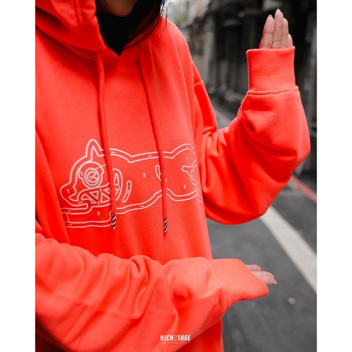 ICE CREAM BBC STANDARD HOODIE 黑 黃 珊瑚橘 飛狗 填色遊戲【431-6304-BK】