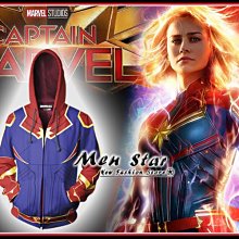 【Men Star】免運費 驚奇隊長 連帽外套 漫威英雄 電影周邊商品 marvel 媲美 uniqlo gap a&f