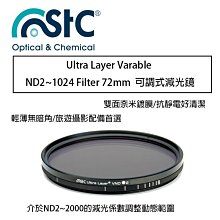 【eYe攝影】 STC Ultra Layer Varable ND2~1024 Filter 72mm 可調式 減光鏡