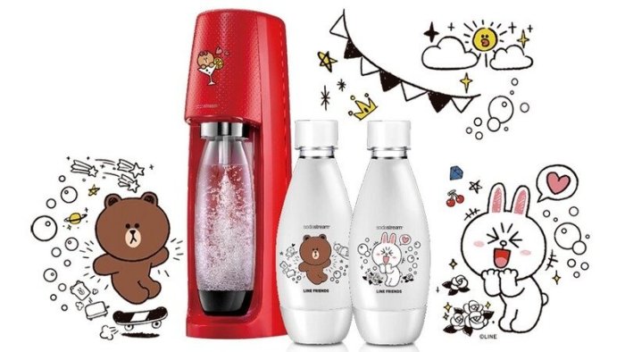 sodastream spirit x LINE FRIENDS 時尚風自動扣瓶氣泡水機聯名限定 吳姍儒代言款 現貨一台