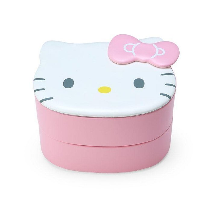 ♥小花花日本精品♥ Hellokitty 美樂蒂 大耳狗 酷洛米 大臉造型飾品盒 雙層旋轉收納盒 ~ 3