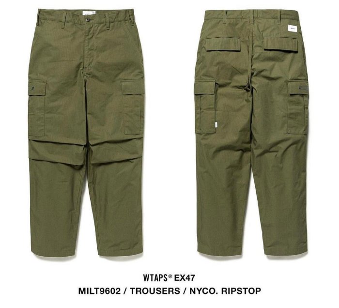 WTAPS 232WVDT-PTM03 MILT9602 TROUSERS / NYCO. RIPSTOP。太陽選物社